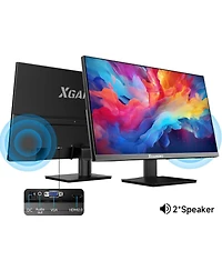 memzuoix Monitor 24 Inch 100Hz, Computer Monitor with Hdmi Vga Ports, 1080P Pc Monitor with Low Blue Light Ips Eye Care, Build-in FreeSync and Audio O