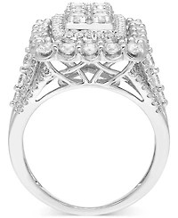 Diamond Multi Halo Emerald Shaped Cluster Ring (2 ct. t.w.) in 14k White Gold