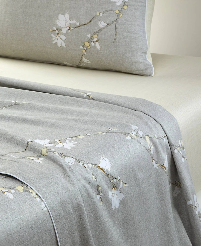 Boss Home by Hugo Boss Almond Flowers 300 Thread Count Cotton Flat Sheet