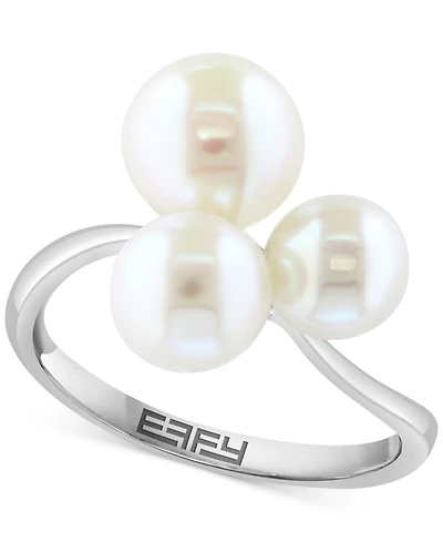 Effy Cultured Freshwater Pearl (6, 7, 8mm) Trio Ring in Sterling Silver