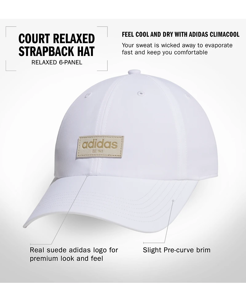 adidas Women's Court Relaxed Strap-Back Hat