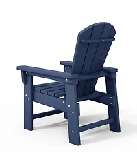 Kids Outdoor Adirondack Plastic Patio Chair (Set of