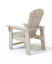 Kids Outdoor Adirondack Plastic Patio Chair (Set of