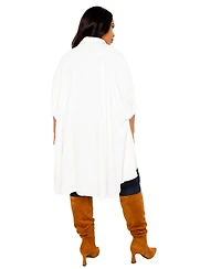 Buxom Couture Women's Plus Flowy Hi-lo Blouse
