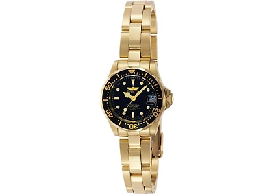 Invicta Women's 8943 Pro Diver Quartz 3 Hand Black Dial Watch