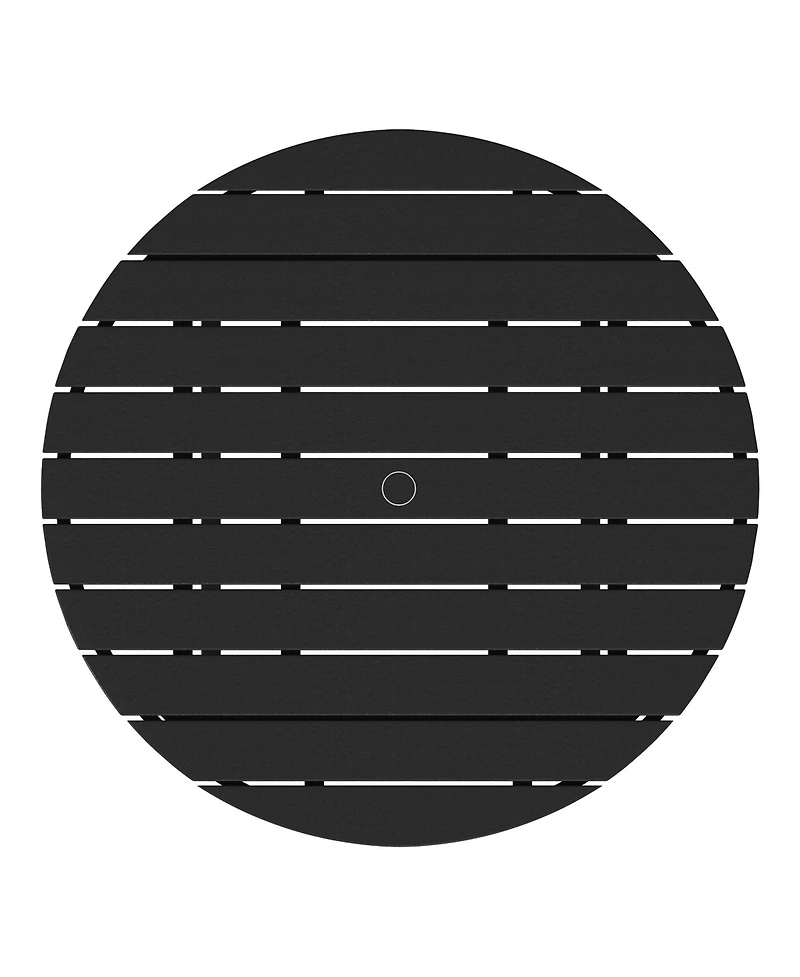 5-Piece Hdpe Folding Adirondack Chair Outdoor Patio Conversation Set