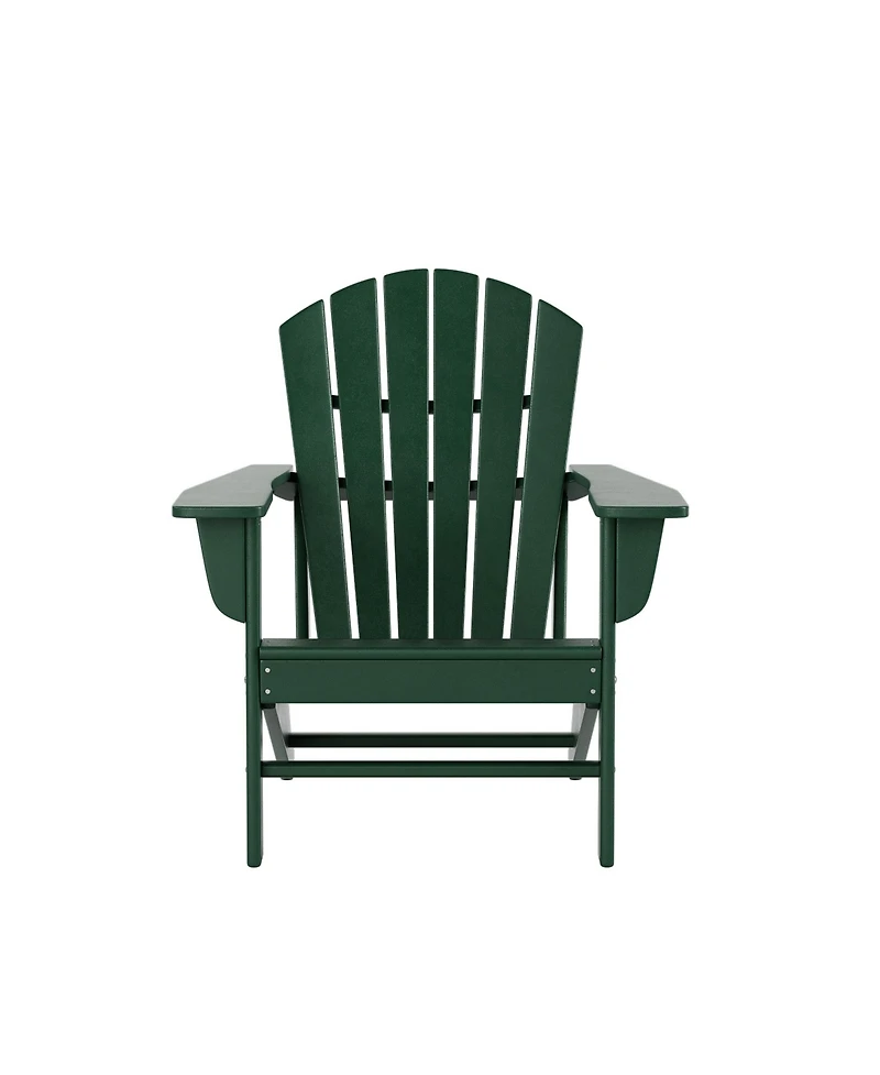 5-Piece Outdoor Patio Hdpe Adirondack Chair With Round Coffee Table Conversation Set