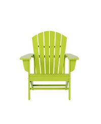 5-Piece Outdoor Patio Hdpe Adirondack Chair With Round Coffee Table Conversation Set