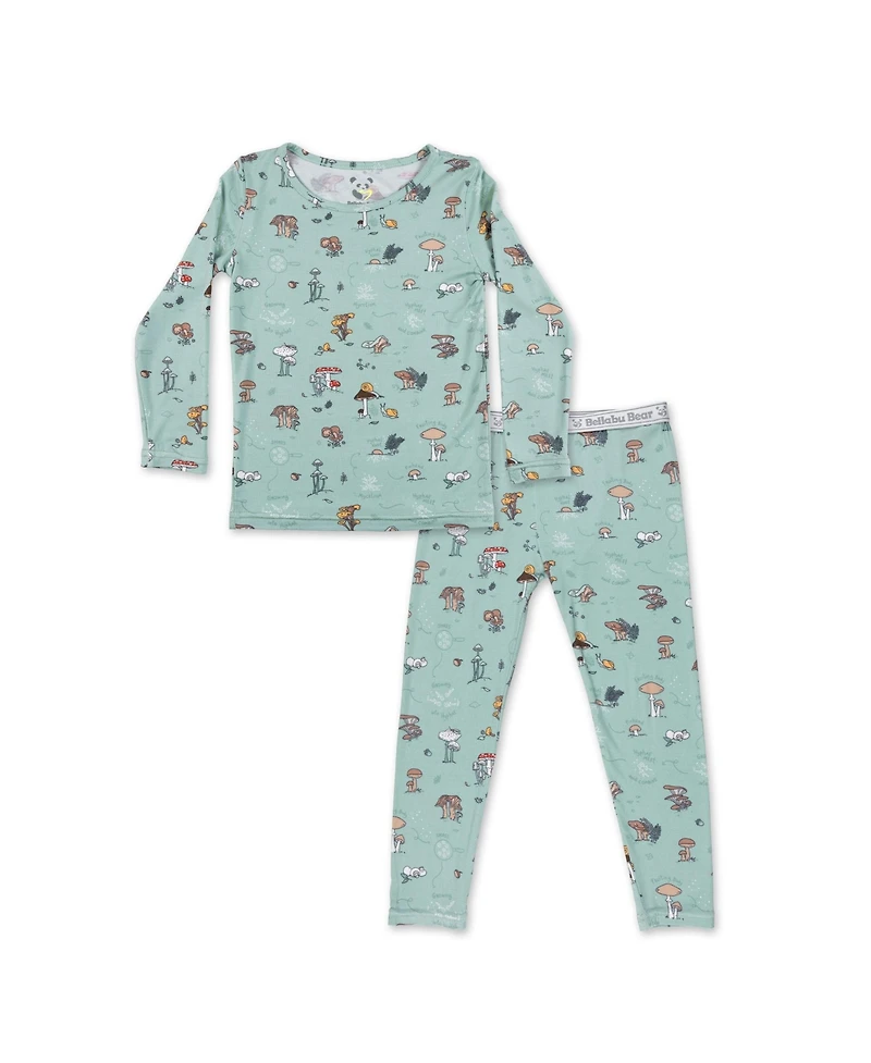 Bellabu Bear Kids Unisex Kids Mushroom Cycle Set of 2 Piece Pajamas