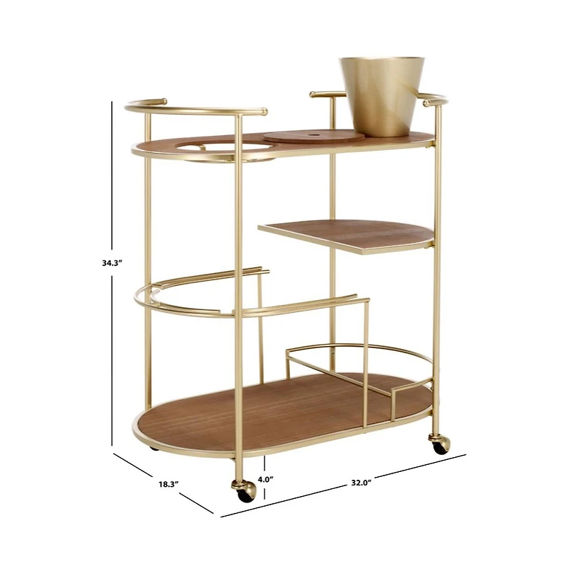 Alora 2 Tier Bar Cart W Bucket