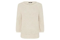 Olsen Women's Lattice Open Knit Pullover