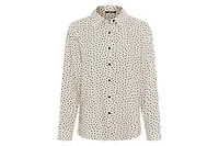 Olsen Women's Heart Print Button Front Shirt
