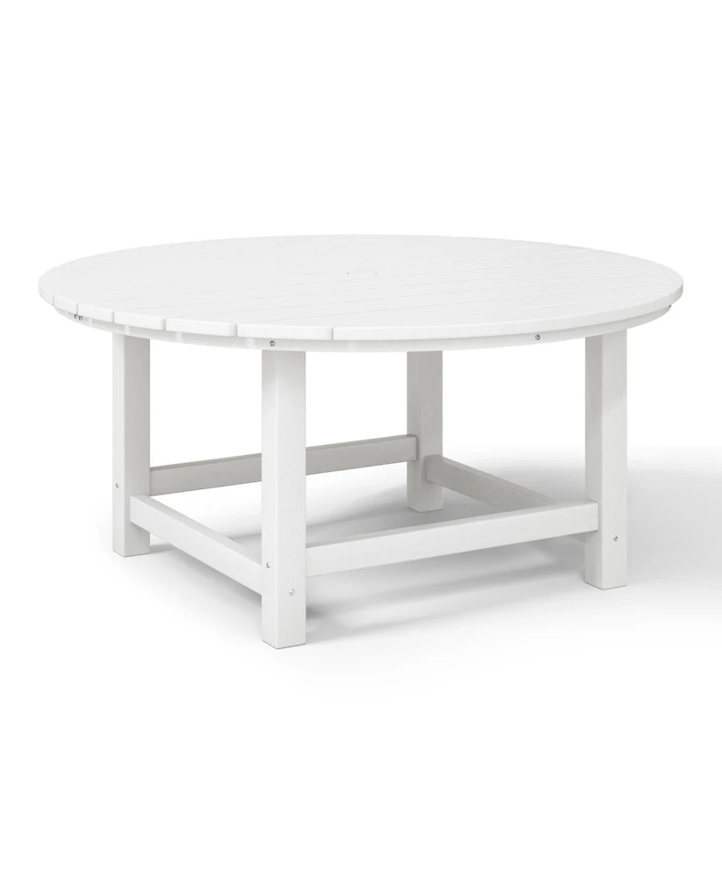 Low Outdoor Hdpe Round Patio Coffee Table