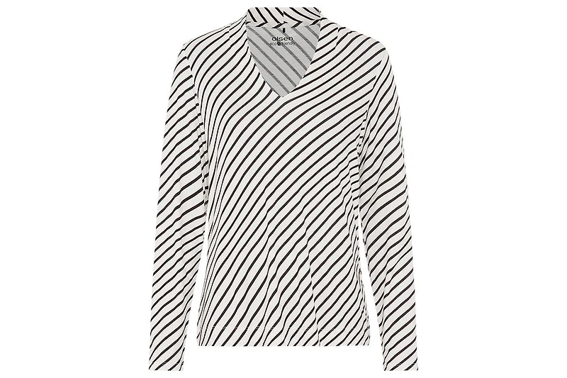 Olsen Women's Diagonal Striped T-Shirt