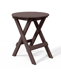 Hdpe Outdoor 24.5 Inch Round Portable Folding Patio Dining Table