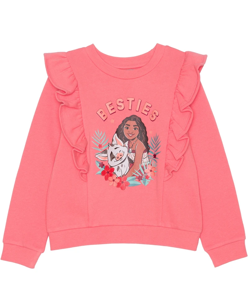 Disney Toddler and Little Girls 2-piece Moana Besties Long Sleeve Top Skirt Set