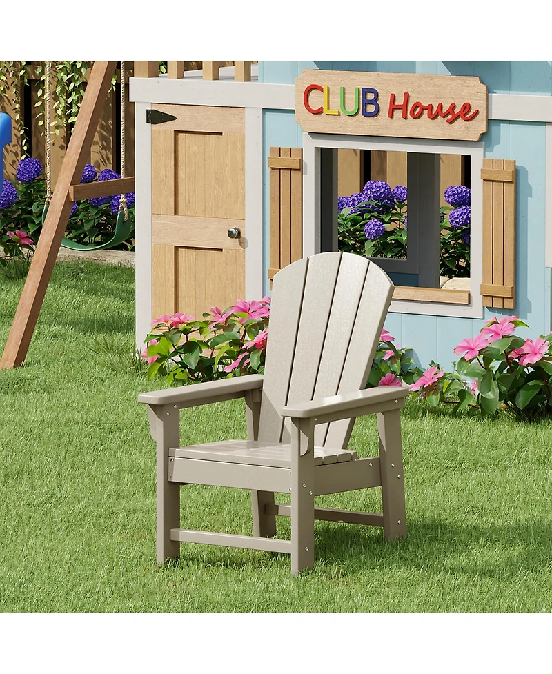 Kids Outdoor Hdpe Adirondack Plastic Patio Chair