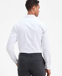 Alfani Men's Raindrop-Pattern Dress Shirt, Exclusively at Macy's