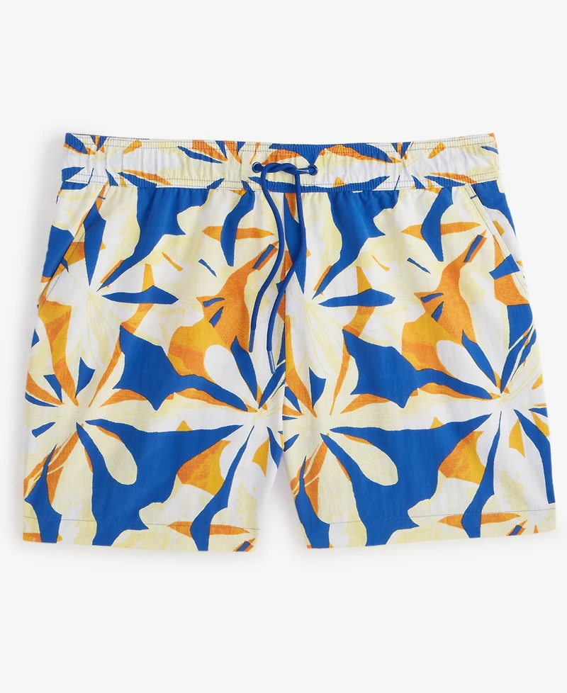 Mode of One Men's Floral Tones Regular-Fit Printed Swim Trunks, Exclusively at Macy's
