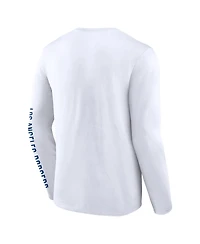 Fanatics Men's White Los Angeles Dodgers Press Box Long Sleeve T-Shirt