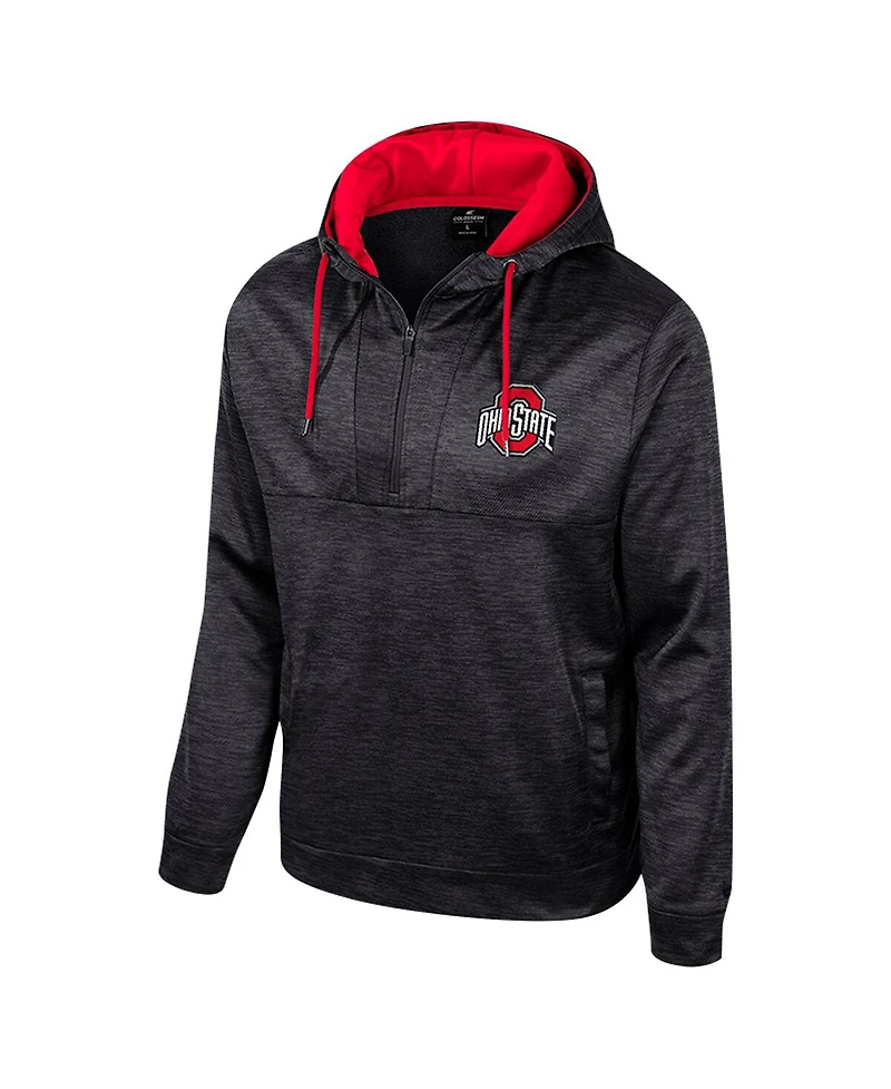 Colosseum Men's Black Ohio State Buckeyes Cypher Half-Zip Hoodie