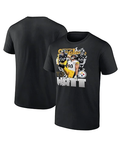 Fanatics Men's T.j. Watt Black Pittsburgh Steelers Notorious Player Graphic T-Shirt