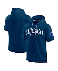 Fanatics Men's and Women's Navy Chicago Bears Elements Ready Short Sleeve Pullover Hoodie