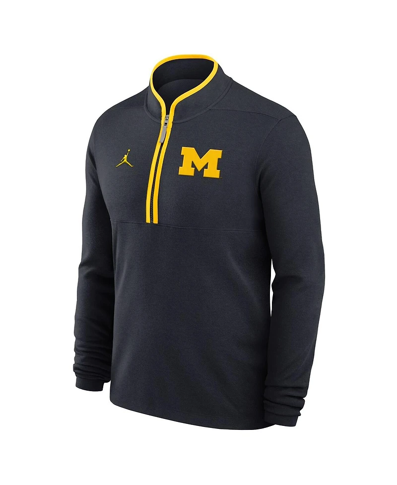 Jordan Men's Navy Michigan Wolverines Victory Half-Zip Sweatshirt