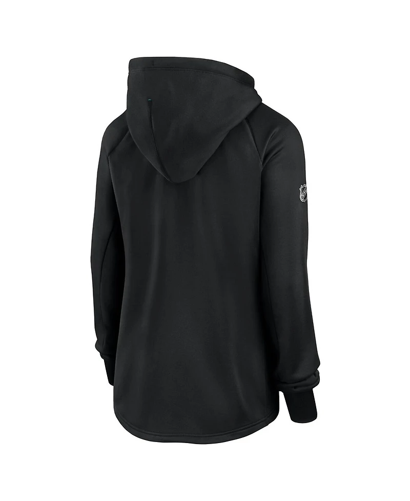 Fanatics Women's Black San Jose Sharks Authentic Pro Rink Fleece Full-Zip Jacket