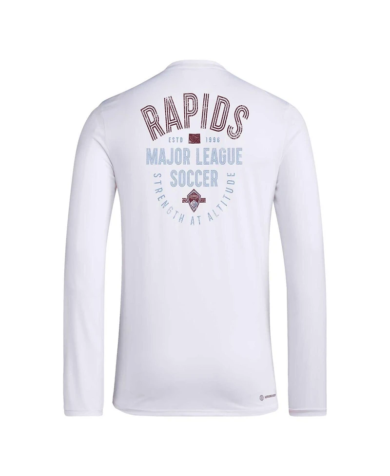 Adidas Men's White Colorado Rapids Local Stoic Long Sleeve T-Shirt