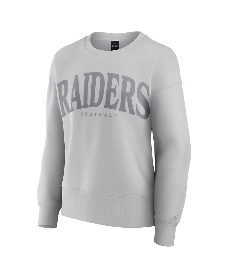 Fanatics Women's Gray Las Vegas Raiders Elements Pullover Sweatshirt