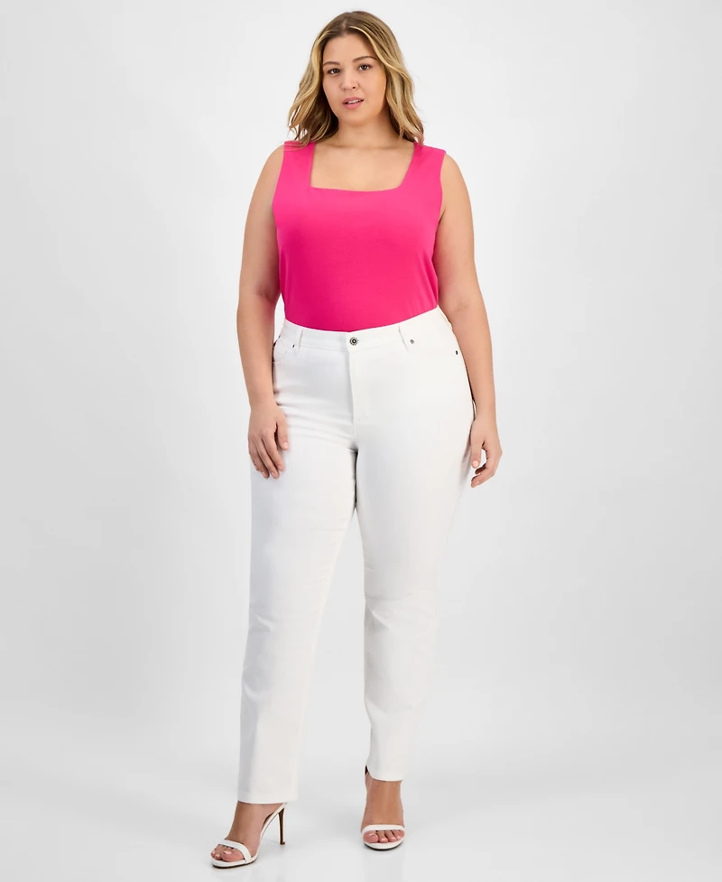 Kasper Plus Straight-Leg Jeans