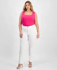 Kasper Plus Straight-Leg Jeans