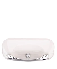 Nina Patent Minaudiere with Metal Handle Clutch