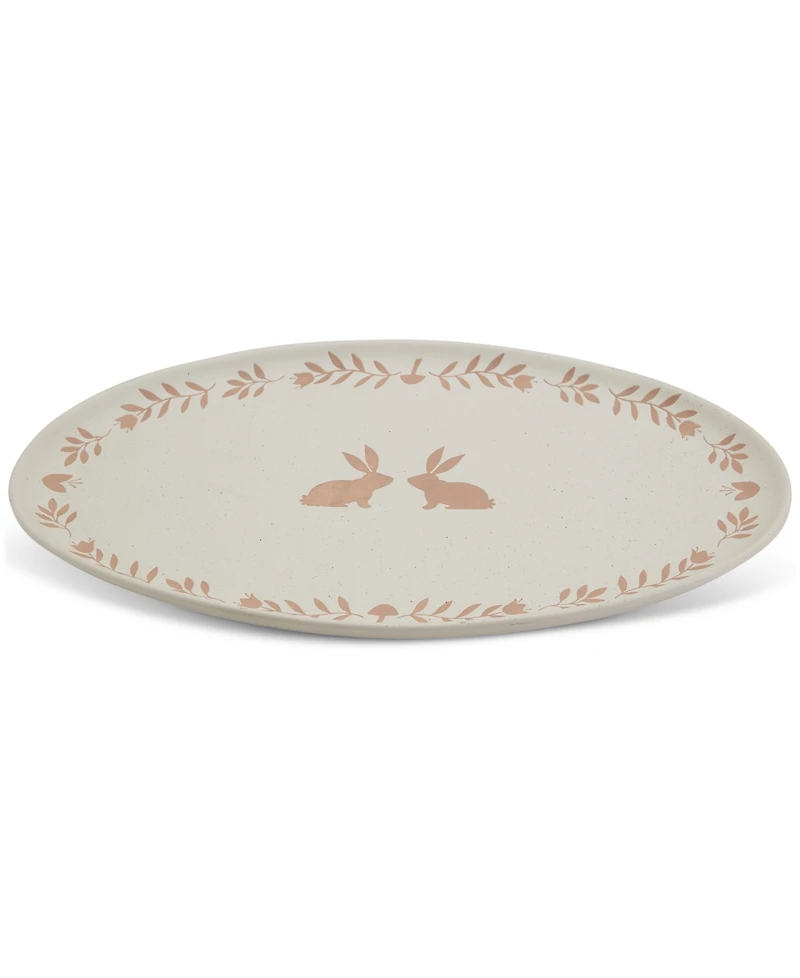 Haven 16" Easter Bunny Ceramic Oval Serving Platter