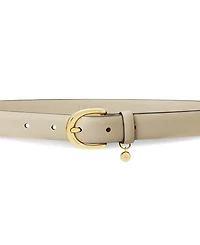 Lauren Ralph Women's Charm Crosshatch Leather Belt