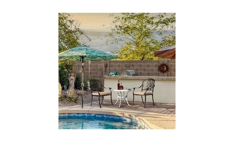 Phoenix Cast Aluminum Cocktail Table for Outdoor Entertaining