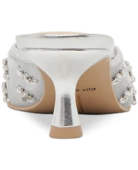 Dolce Vita Women's Clara Embellished Mesh Pointed-Toe Heeled Mules