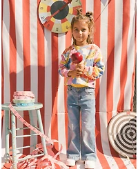 Toddler and Little Girls Wide Leg Jeans Denim Blue