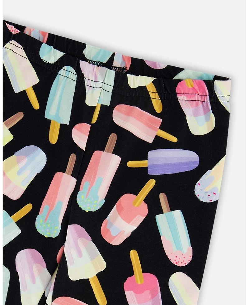Deux par Deux Toddler Girls Printed Capri Leggings Ice Lollipops - Toddler|Child