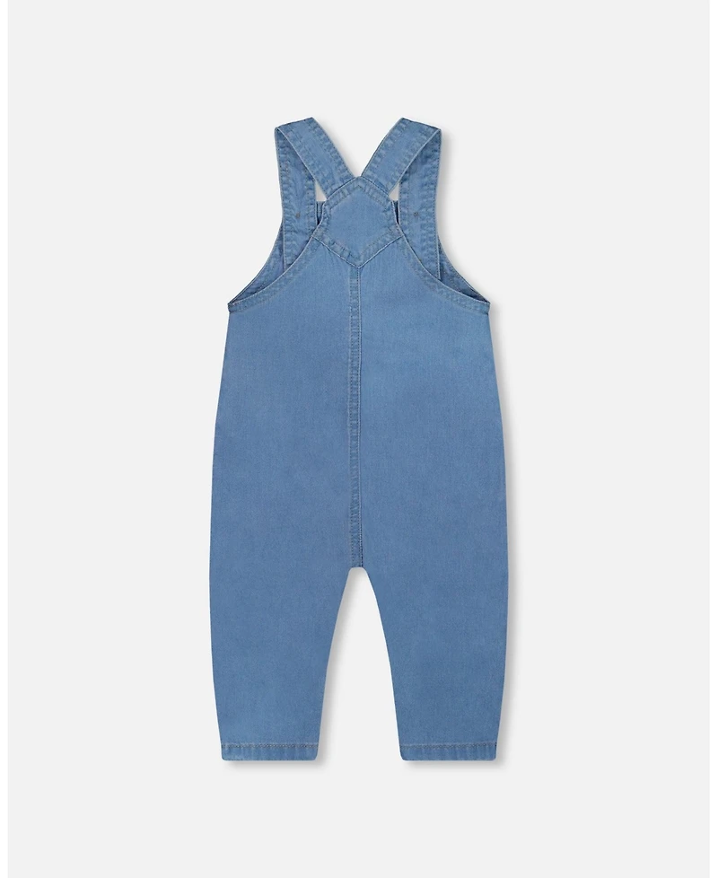 Deux par Deux Baby Boys Light Soft Denim Overalls Jeans Blue