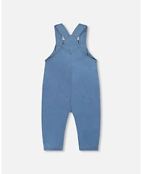 Deux par Deux Baby Boys Light Soft Denim Overalls Jeans Blue