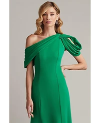Tadashi Shoji Copley Shoulder Drape Gown