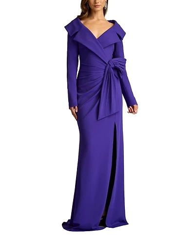 Tadashi Shoji Women's Boleyn Portrait Collar Gown