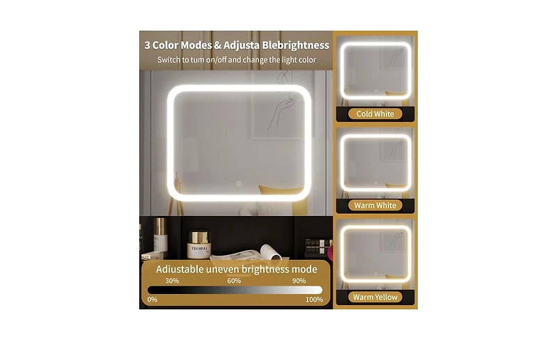 Vanity Table Set – Stylish Makeup Desk with Mirror and Storage for Bedroom or Dressing Room
