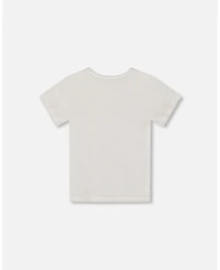 Deux par Toddler Girls Crinkle Short Sleeve Top White - Toddler|Child