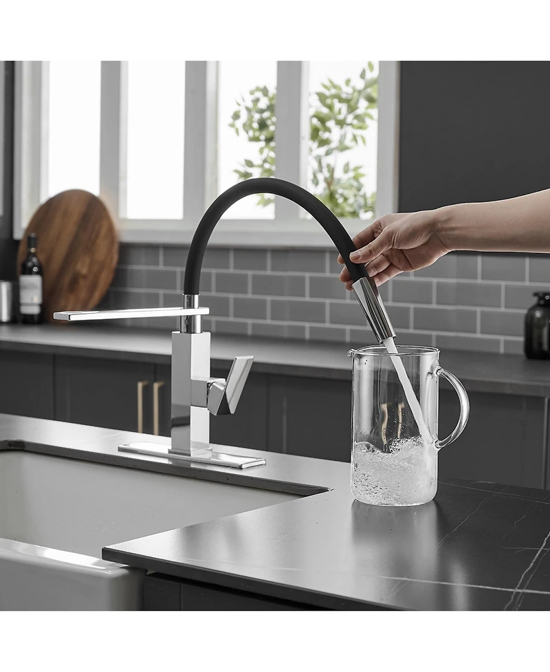 Single-Handle Pull-Down Sprayer 1 Spray High Arc Kitchen Faucet