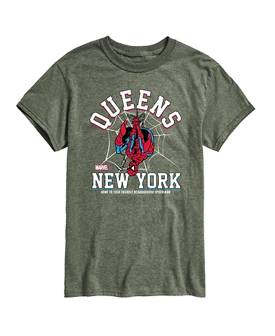 Airwaves Men's Spider-Man Queens New York Short Sleeve T-Shirt