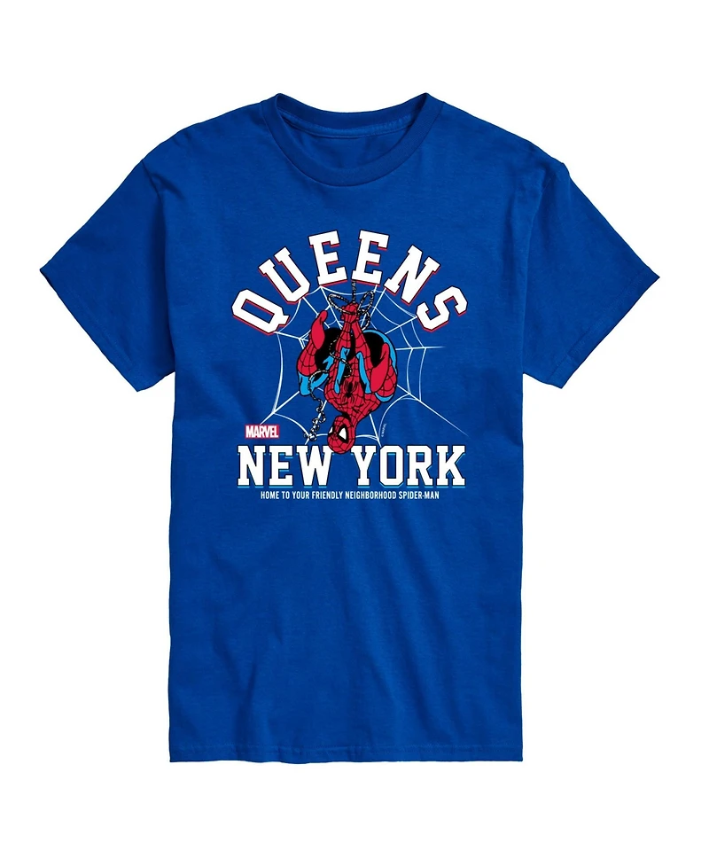 Airwaves Men's Spider-Man Queens New York Short Sleeve T-Shirt