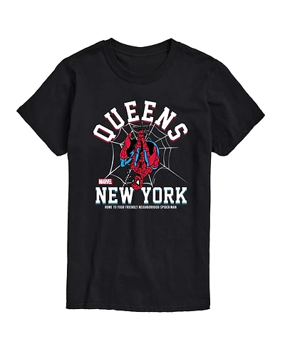 Airwaves Men's Spider-Man Queens New York Short Sleeve T-Shirt